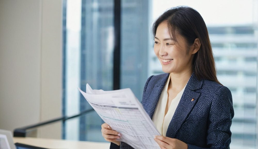 月次レポートを確認するシメゴの会計プロフェッショナル